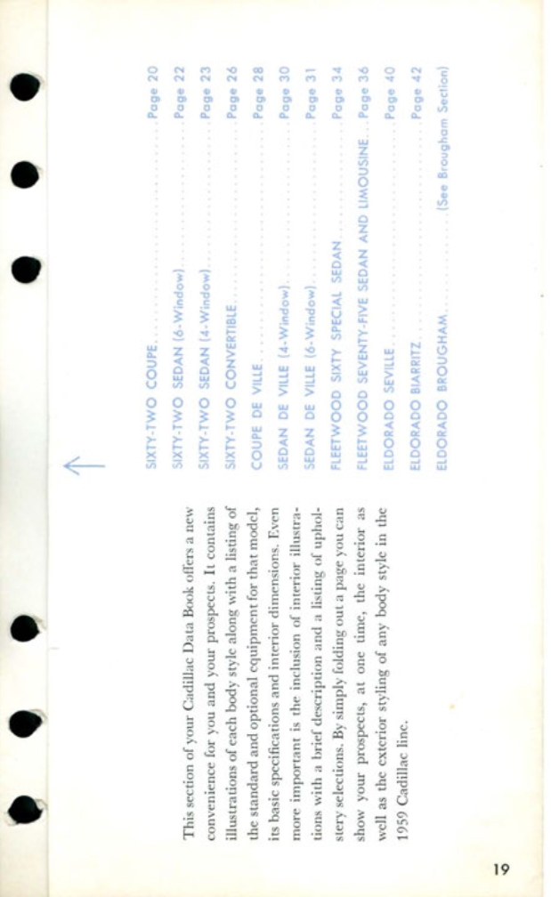 1959 Cadillac Salesmans Data Book Page 65